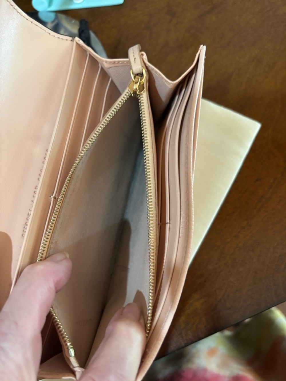 FENDI authentic pink nude leather long Continental wallet - Picture 10 of 11